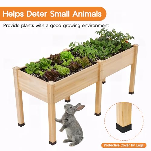 72"x24"x30" Raised Garden Bed with Legs (Wood / 72×24×30 In -Regular)