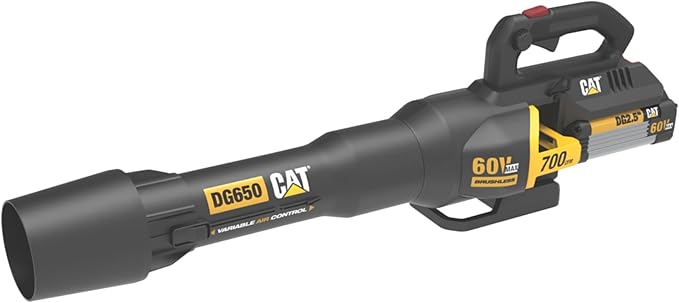Cat DG650.9 60V 700 CFM 135 MPH Leaf Blower Cordless, Adjustable Speed Blowers for Lawn Care, Lightweight Cordless Leaf Blower with Variable Air Control – Tool Only