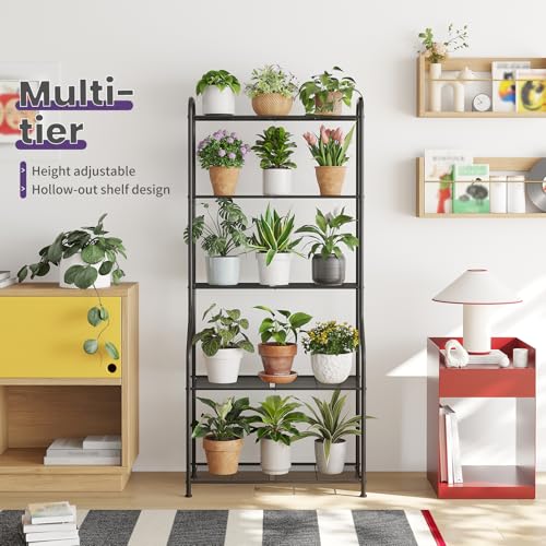 5 Tier Corner Plant Stand (Black / 5 Tier)