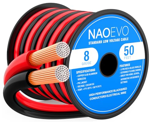 8 Gauge Wire 2 Conductors (50ft / 8AWG)
