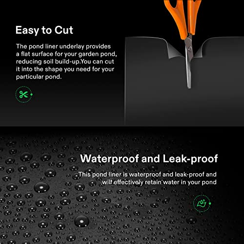10 x 13 Feet Pond Liner for Koi Ponds (13' x 10' (Rectangular))