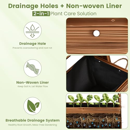 4ft 4 Tier Lighted Wall (51"h-4-tier Raised Garden Bed)