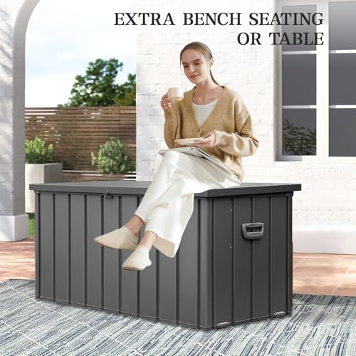 Domi 160Gallon Deck Box (Grey / 160 Gallon)