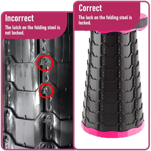 Upgraded Foldable Stool Thickened (Pink / 2pack)