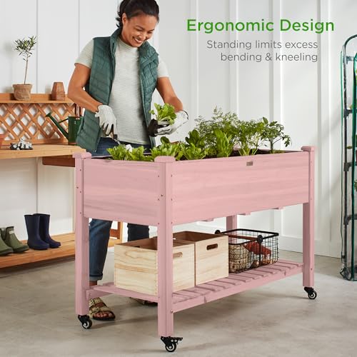 Raised Garden Bed 48x24x32 (Pink / 48x24x32in)
