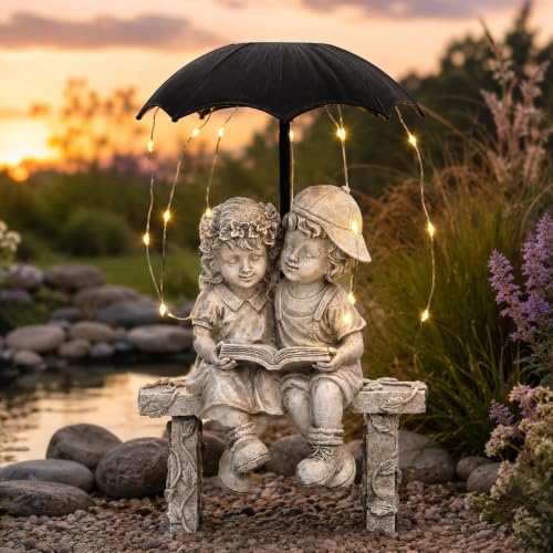 Solar Angel Statue Garden Decor (Darkgray)