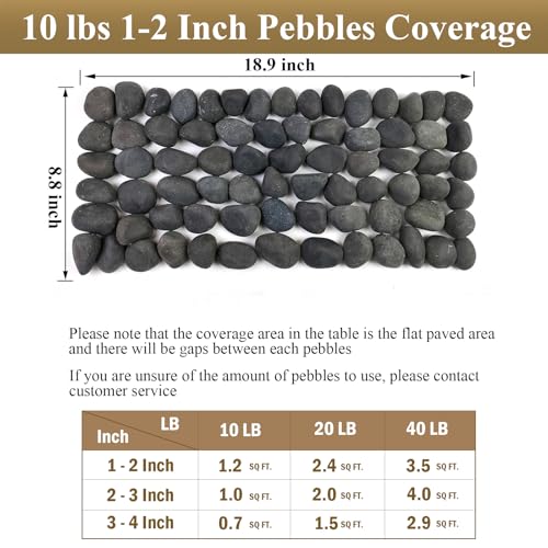 5 lbs Black Pebbles for Indoor Plants