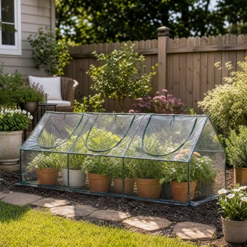 9x3x3 FT Mini Greenhouse with Roll (Transparent / 9x3x3 FT)