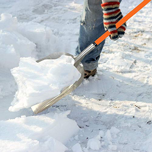 Ashman Aluminium 48 inch Snow Shovel with Large Head and Durable Handle (Scoop Shovel / 2 Pack)