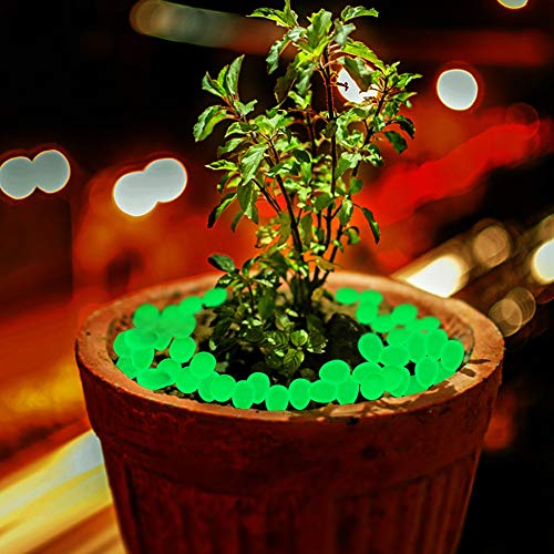 Glow in The Dark Rocks Glow Pebbles Decor for Garden (100 Count)