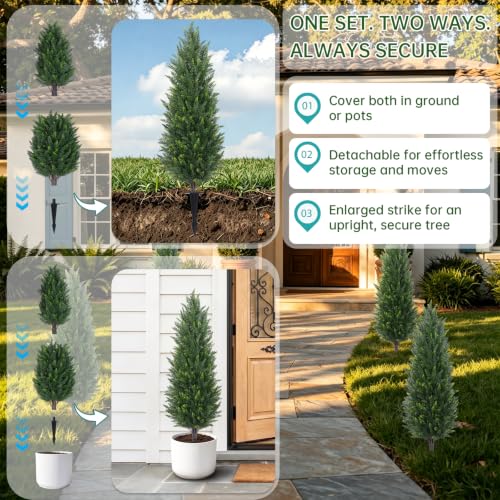 4FT Artificial Cedar Topiary (Cedar Green / 4 FT)