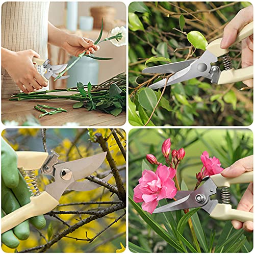 6PCS Premium garden shears (white)