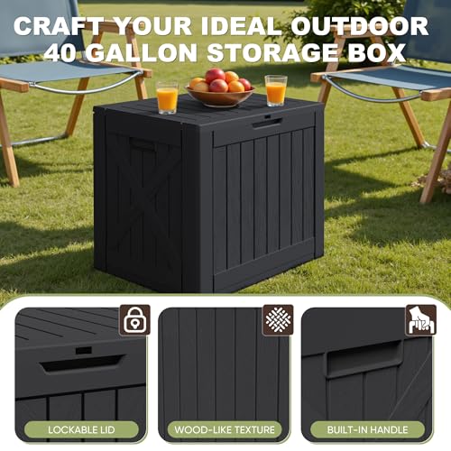 40 Gallon Resin Deck Box (Black / 40 Gallon)