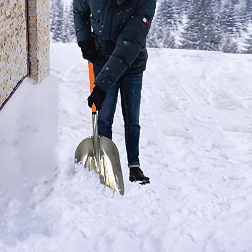 Ashman Aluminium 48 inch Snow Shovel with Large Head and Durable Handle (Scoop Shovel / 2 Pack)