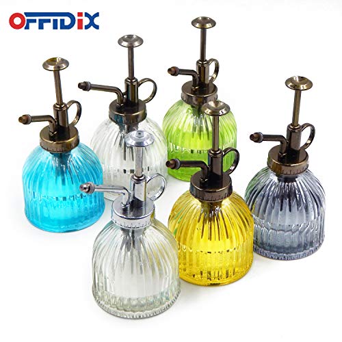 Glass Plant Mister Yellow Spray Bottle 6.7oz Vintage Plant Atomizer