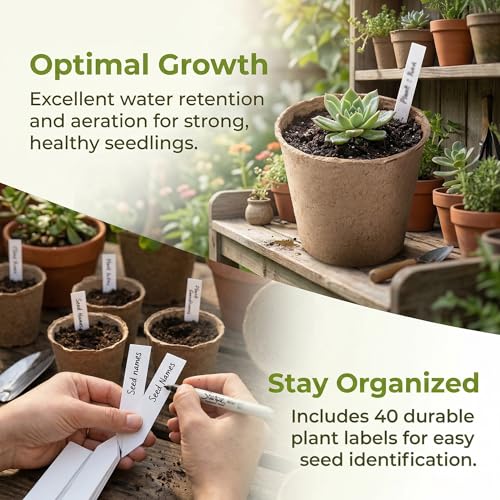 100 Pack 4 inch Peat Pots (100 Count)