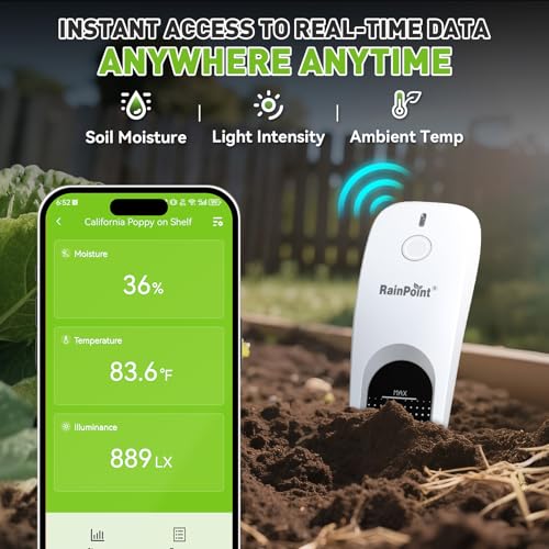 3-in-1 APP Remote Monitoring WiFi Soil Meter Indoor/Outdoor (Sensor + Hub / White)