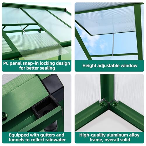 8x12 FT Greenhouse (Green / 8x12 FT)
