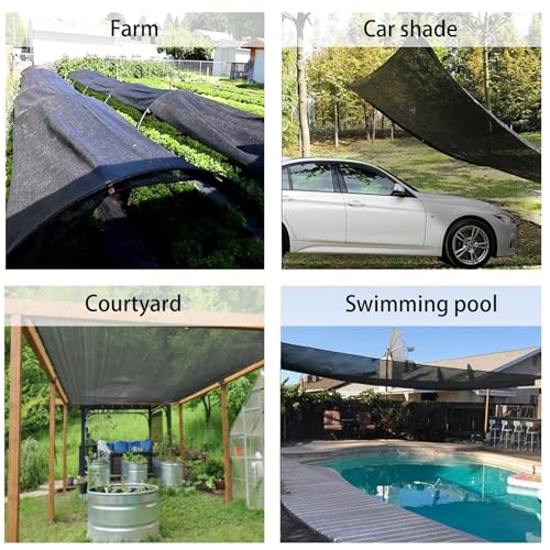 Shade Cloth for Garden (10FTx14FT / 40% Shade-Black)