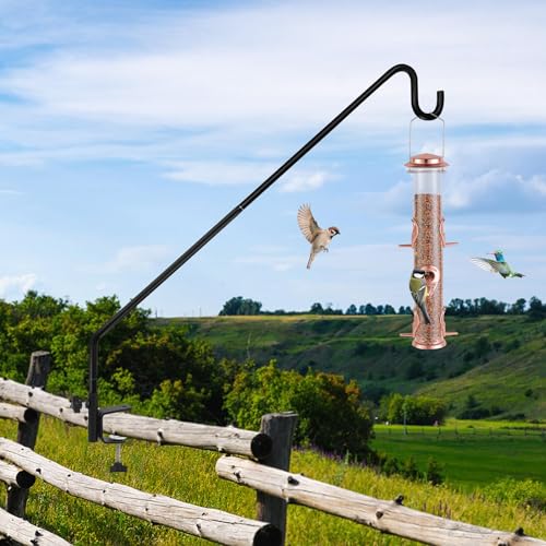 4 Packs 3 Inch Clamp 28" Long Deck Hook for Hanging Bird Feeder (Deck Hook - 28 Inch - 4 Packs)