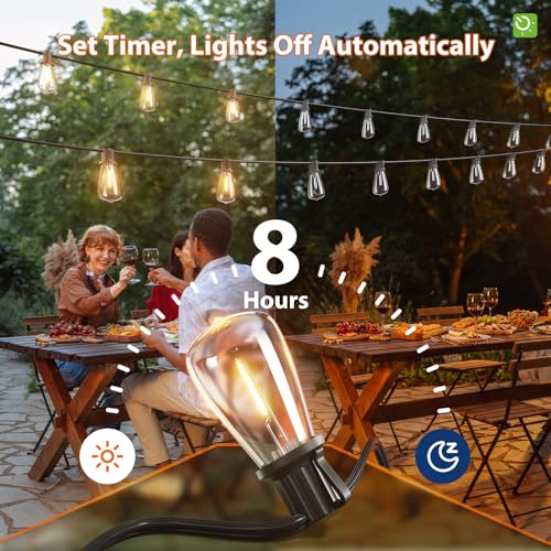 78FT(72+6) Solar String Lights Outdoor with USB Port Remote Control (72 Foot)