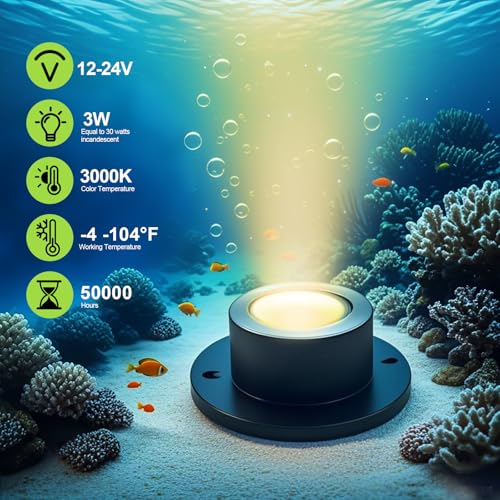 3W LED Pond Lights 12 (4Pack)