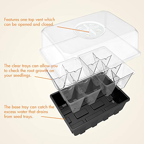 3 Pack Seed Starter Tray Germination Kit (3 Count)
