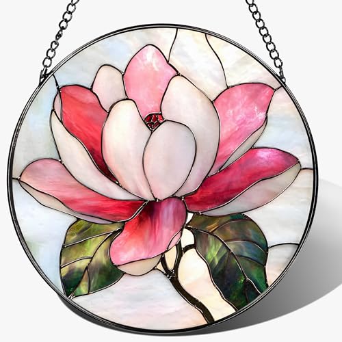 8 Inch Stained Glass Ornament (Magnolia)
