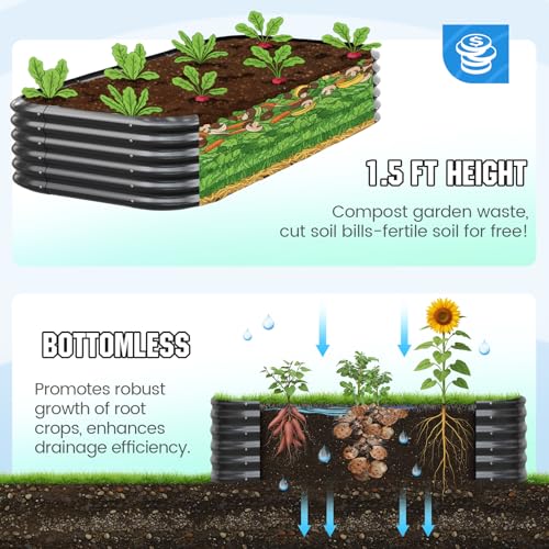 Galvanized Oval Raised Garden Bed Kit
