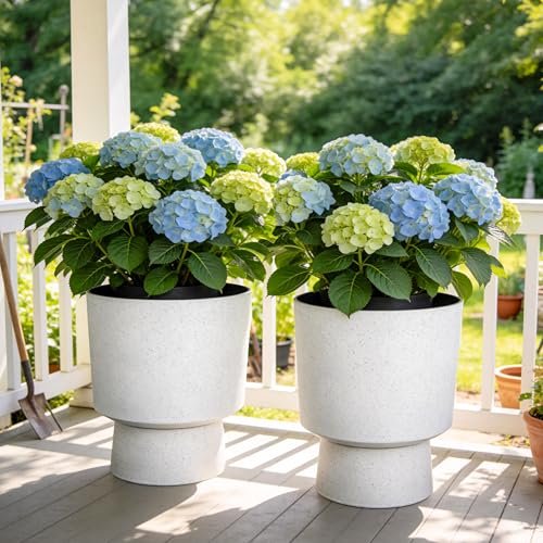 Autodaya 16.75" Urn (16.8"h-white Terrazzo)
