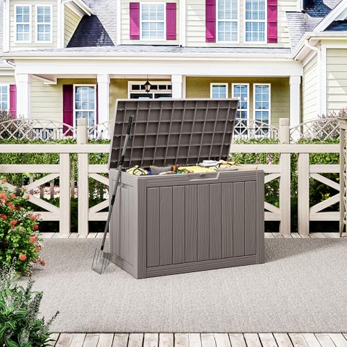 45 Gal Deck Box (45 Gallon / Striped Grey)