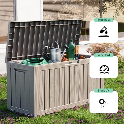 150 Gallon Resin Deck Box (Grey / 150 Gallon)