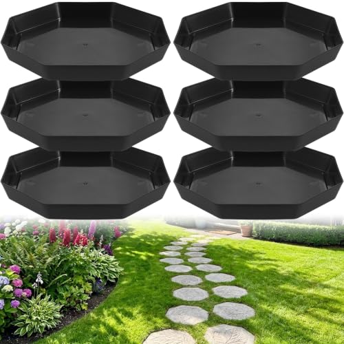 6Pcs Octagon Stepping Stone Molds (Octagon-Black)