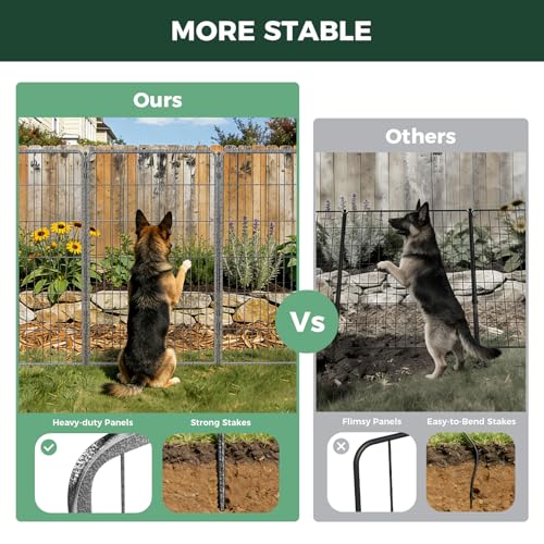 No Dig Garden Fence (Silver / 45"H)