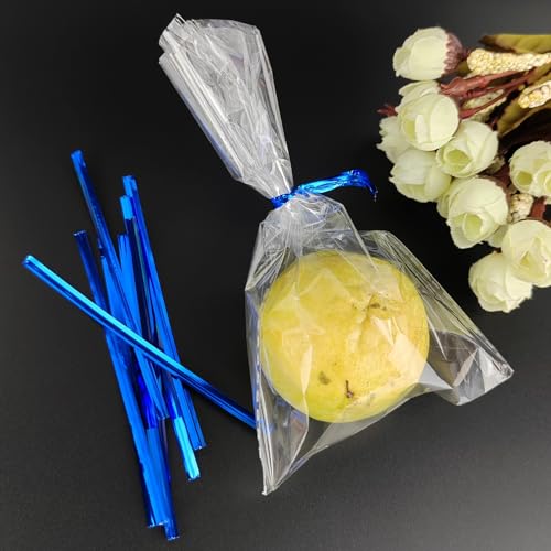800 Pcs Metal Twist Ties 4 Inches Twist Straps for Bread Bags Candy Bags Snack Bags Halloween Party Cake Favor