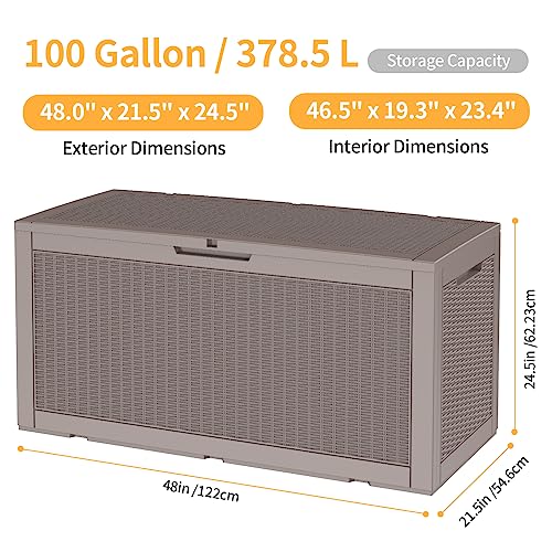 100 Gallon Large Deck Box