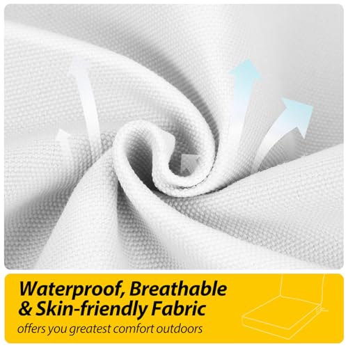 Outdoor Chair Cushions (Linen White / 21"x19"x3" / 21"x19")