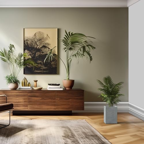Small Tall Square Pale Gray Concrete Planter 13" H (Natural Concrete / 12.6" H)