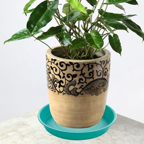 2 Pack of 20 21 inch Plant Saucer Round (21" (2 pack) / Teal)