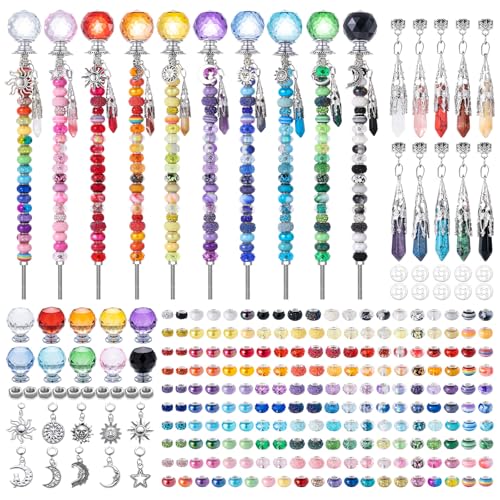 260Pcs DIY Beaded Garden Stakes (Crystal)