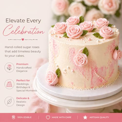 Edible Rose Topper (Blush Pink)