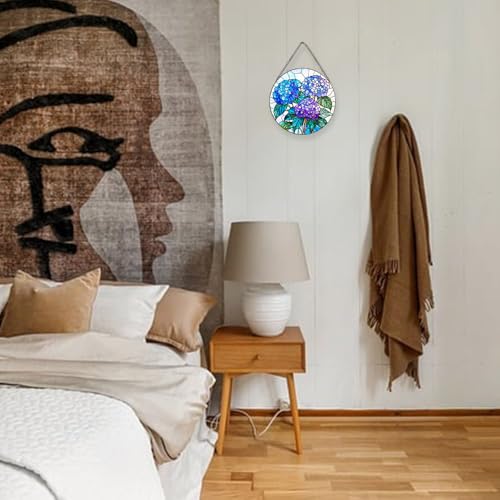 Hydrangea Flower Stained Glass Sun Catcher