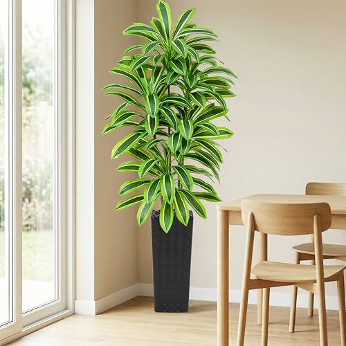 Artificial Dracaena Tree (Light Green – Black Pot / 7FT)