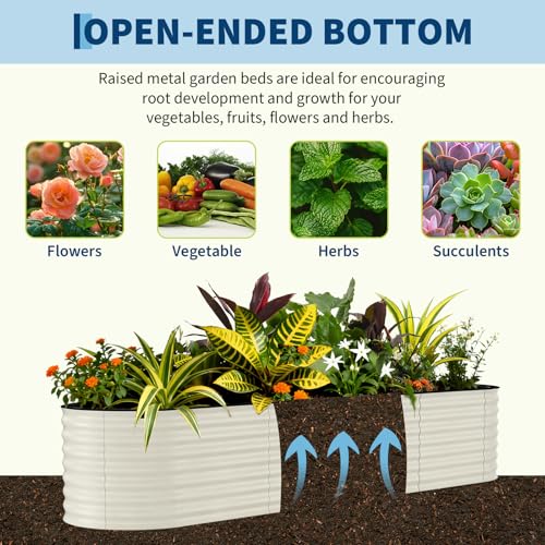 8x2x1.5ft Galvanized Raised Garden Bed
