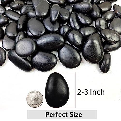 40lbs Black Rocks for Landscaping