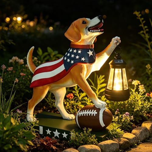 Solar Dog Garden Statues with Clearance Lights (Dog)