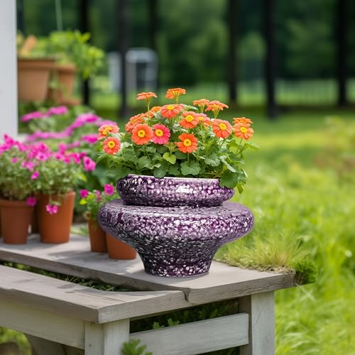 Ceramic Planters (Purple (11.2 X 7.8 In))