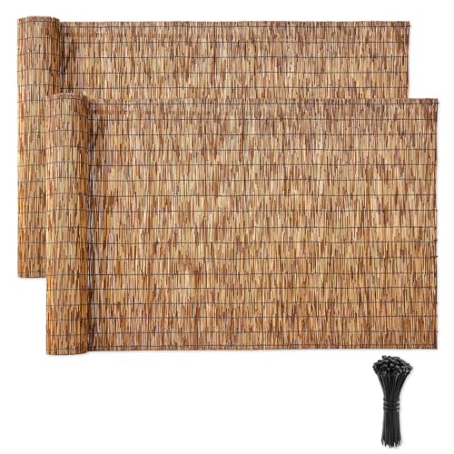 Natural Reed Fencing (Brown / 4 ft x 13.12 ft x2pack)
