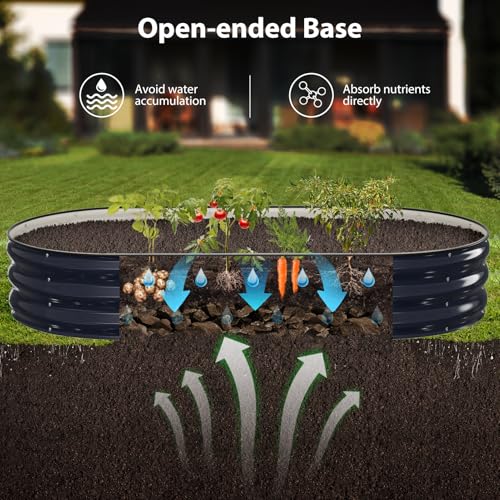 Raised Garden Bed Kit (Navy Blue / 6×3×1 ft)