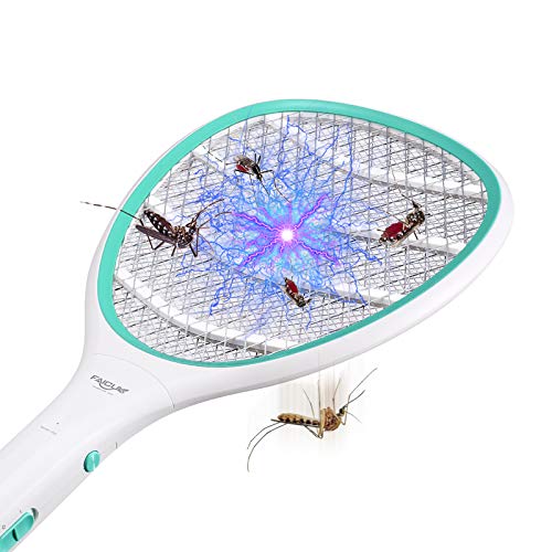 2 Pack Bug Zapper Racket Electric Fly Swatter (2 Pack - Light Green)